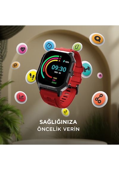 HiFuture Ultra3 2.01" BT Arama IP68 Su Geçirmez AOD Ekran SpO2 Akıllı Saat (Hifuture Türkiye Garantili)