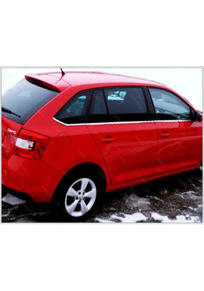 Skoda Rapid Spaceback Krom Cam Çıtası 8 Prç.2013 ve Üzeri P.Çelik
