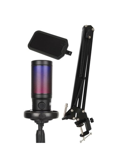 Rgb Set Usb Oyuncu Ve Yayıncı Mikrofonu Condenser Stüdyo Kayıt Gaming Tiktok Twitch Canlı Yayın Discord Youtube