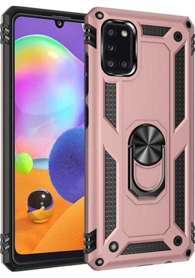Galaxy Uyumlu A31 Kılıf Zore Vega Kapak Rose Gold