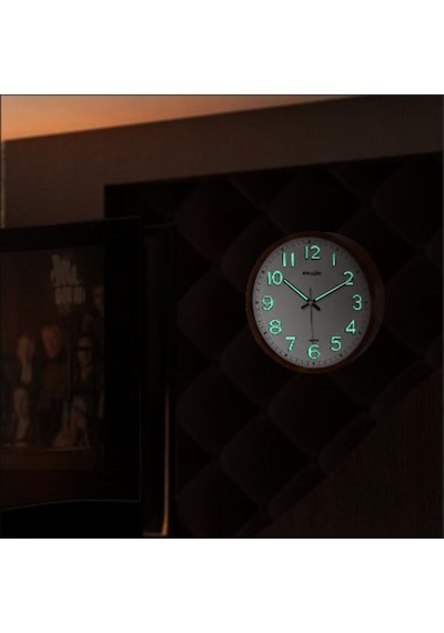Gece Okunabilen Ultra Mor Kasa 22 Cm Sessiz Fosforlu Duvar Saati Çok Renkli