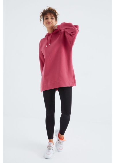 Tommy Life Oversize Kapüşonlu 2li Paket Ekru-yaban Gülü Kadın Tunik Sweatshirt - 97242 Ekru - Fuşya
