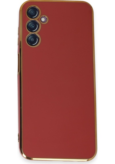 Samsung Uyumlu Galaxy M14 5g Uyumlu Kılıf Volet Silikon - Kırmızı