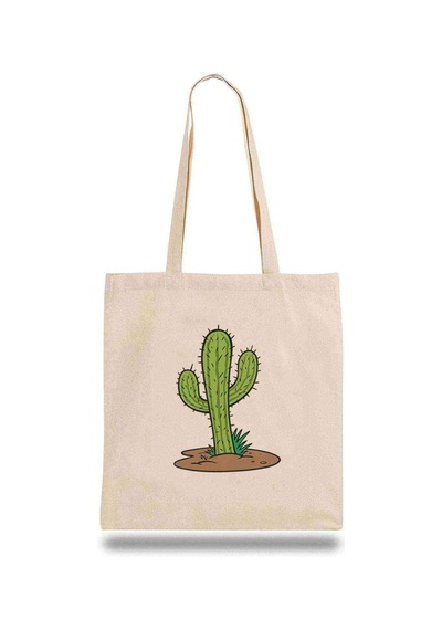 Bez Çanta Kaktüs Cactus Bej
