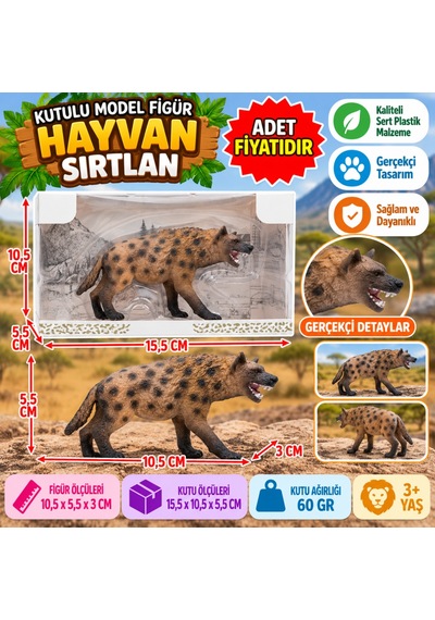 Arkhenx Kutulu Model Figür Hayvan Sırtlan Bzs1