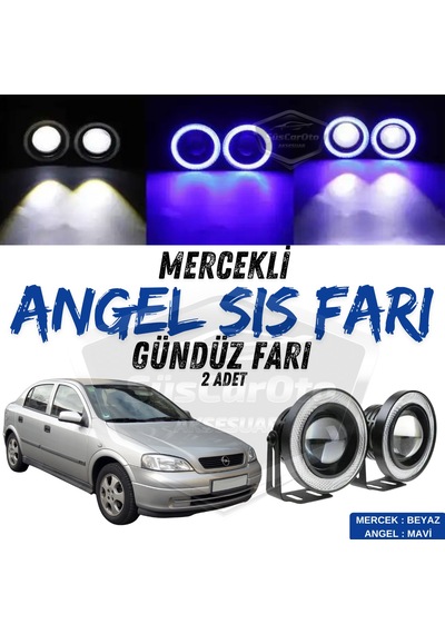 Opel Astra G 1998-2004 Uyumlu Üniversal Mercekli Angel Sis Farı Metal Su Geçirmez 76 Mm Mavi H Gündüz Farı Angel Sis Farı 58245587