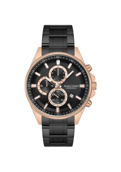 Mascionni Tüm Fonksiyonları Aktif Chronograph Siyah Rose Erkek Kol Saati M.1.1217.06