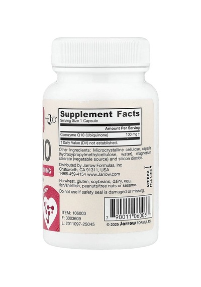 Jarrow Formulas, Co-q10, 100 Mg, 60 Veg Capsules