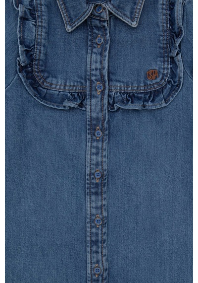 U.s. Polo Assn. Kız Çocuk Mavi Elbise Jean 50291151-dn0022 Mıd Blue