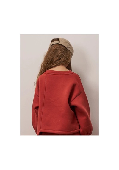 Oh La La Koala Omuz Nakışlı Çocuk Sweatshirt Turuncu