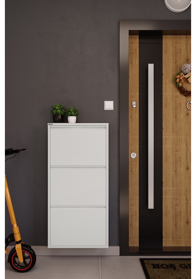 Ceha  3'lü Metal Ayakkabılık - Beyaz K.AYK-3 /AB9010 Beyaz