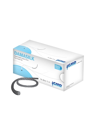 Gmd Damasilk İpek Emilmeyen Sütur  3.0 Tersine Keskin 12'li