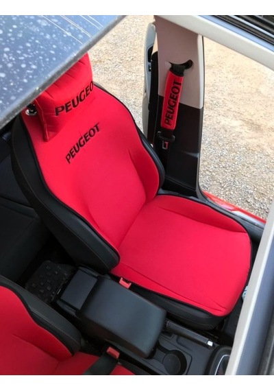 Peugeot Nakışlı Ön İkili Oto Koltuk Minderi 2 Adet Boyun Yastığı