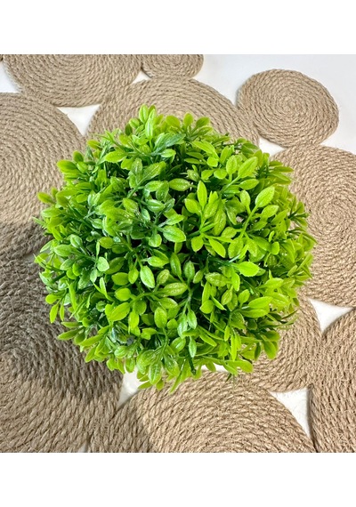 Yapay Şimşir Boxwood Çiçeği Antrasit Modern Saksılı Premium Ev Ofis Dekoru Yeşil