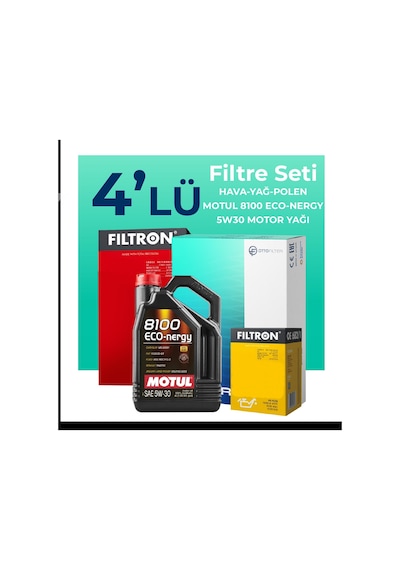 Filtron Kia Cerato 1.6 Benzin Motul Motor Yağlı Bakım Seti 2010-2013 4 Lü