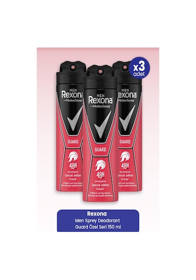 Rexona Men Guard Erkek Sprey Deodorant 3 x 150 ML