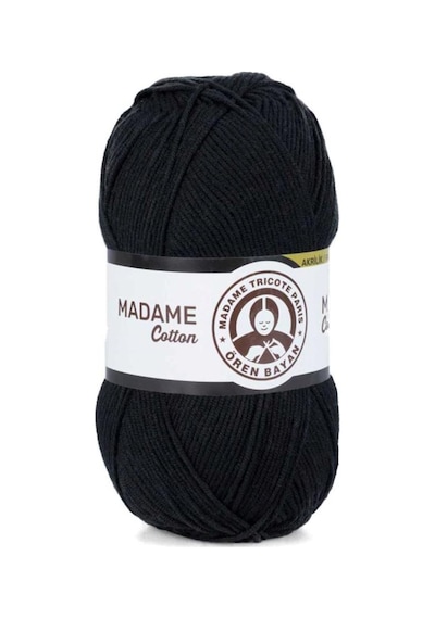 Ören Bayan Madame Cotton El Örgü İpi Siyah 999