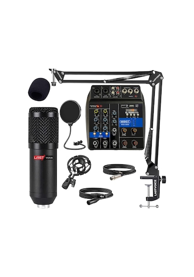 Lastvoice Bm800 Mikrofon Phantomlu Mikser + Stand + Shock Mount Lastvoice Bm800 Mikrofon Phantomlu Mikser + Stand + Shock Mount