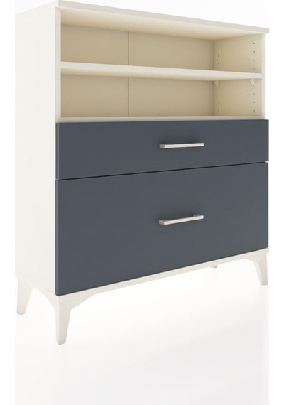 Arges Şifonyer 2 Raflı 2 Çekmeceli 88x30x96 Aytaşı-antrasit Aytaşı