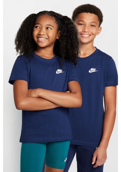 Nike Nsw Tee Futura Lbr Çocuk Spor Tişört Rahat Kesim Fz5177 Lacivert - Beyaz