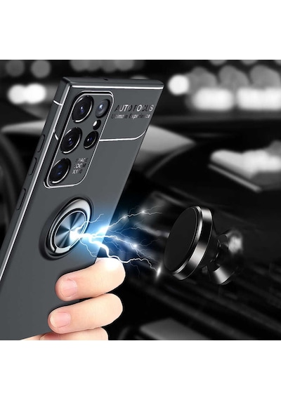 Zore Galaxy S22 Ultra Uyumlu Ravel Silikon Kılıf-kırmızı Kirmizi