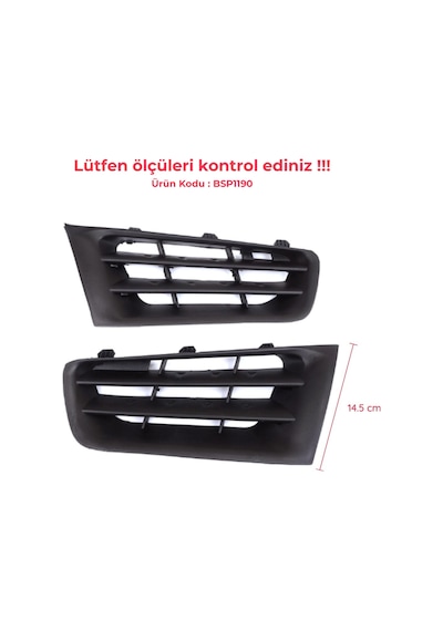 Ön Tampon Izgara Paneli Renault Megane 2 2006-2009 Makyajlı İçin Standart