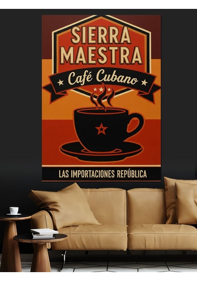 Ahşap Tablo Sierra Maestra Kahve Reklamı