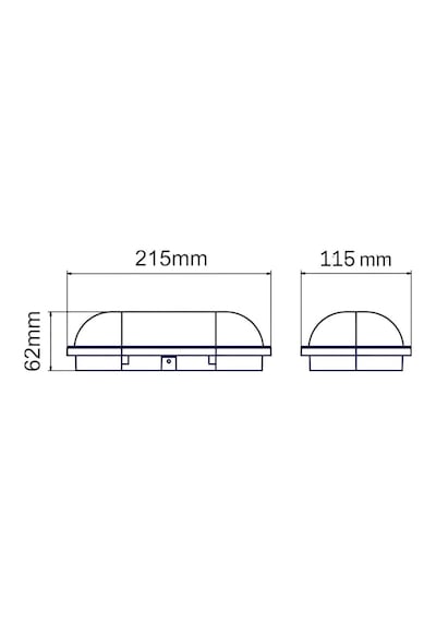 Horoz Aydos 15w Oval Beyaz Led Nem Su Geçirmez Banyo Bahçe Modern Tavan Lambası Beyaz Işık Beyaz