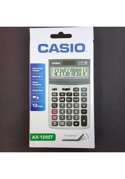 Casio Ax-120St Hesap Makinesi Oynar Başlık 12 Hane