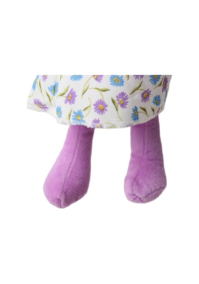 İthal Kumaş Uzun Kulaklı Renkli Kıyafetli Sevimli Tavşan Peluş Oyuncak Uyku & Oyun Arkadaşı 30 Cm. Lila