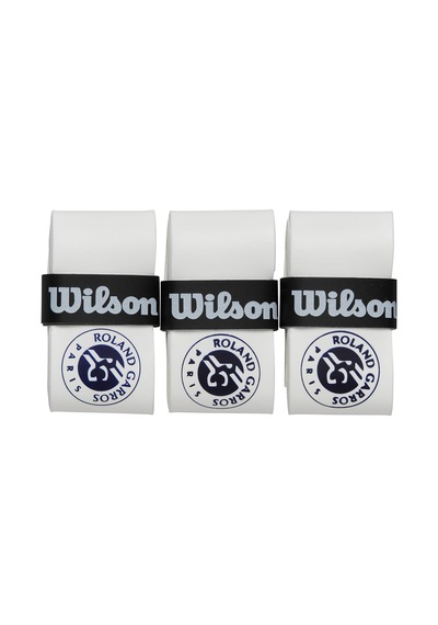 Wılson Roland-garros Tenis Overgrip - 3'lü Paket, Beyaz/lacivert