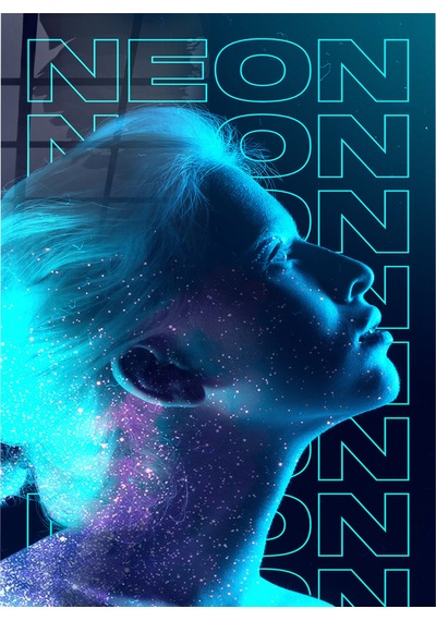 Neon Kadın Cam Tablo Hediyelik, Dekoratif, Ofis, Mutfak