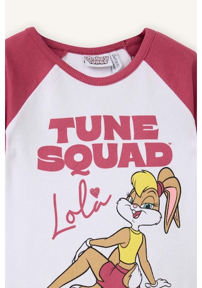 Defacto Looney Tunes Cropped Fıt Bisiklet Yaka Ribana Kısa Kollu Tişört Kız Çocuk G8309a826spwt34 Beyaz-wt34