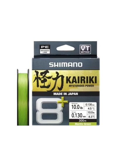 Shimano Örgü Misina Kairiki 8+ 300m 0.13mm 8,3kg M. Green Genel