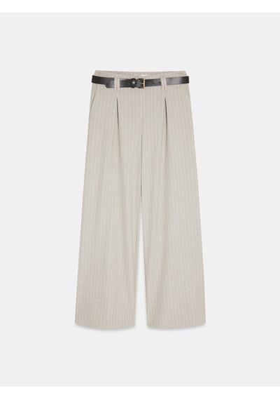 Dilvin 72682 Kemerli Pileli Pantolon-taş