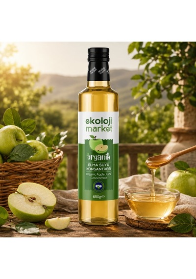 Organik Elma Suyu Konsantresi 670 Gr. 8'li Paket