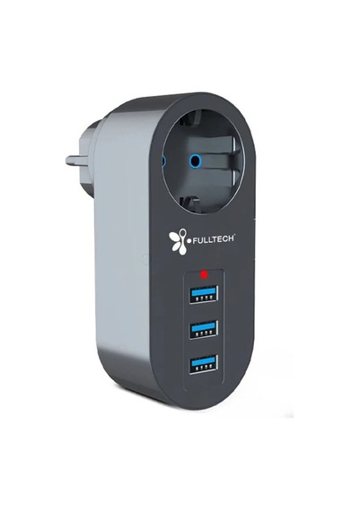 Termal Akım Korumalı Tekli Duvar Priz 3xusb Akıllı Akım Dengeleme