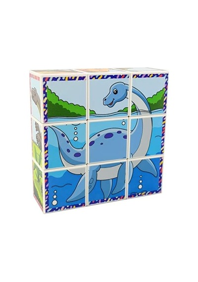 Dinozorlar 3d Manyetik Puzzle Seri 2 - 9 Mıknatıslı Küp 6 Dinazor Yapboz