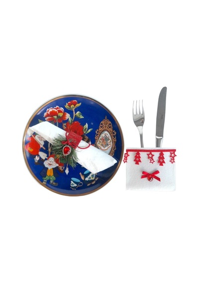 Yılbaşı Set Figürlü 6 Adet Kaşık Çatallık