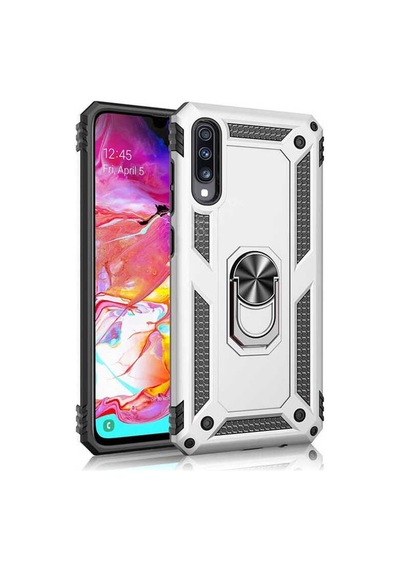 Kilifone - Huawei P Smart Pro 2019 Uyumlu Kılıf Koruyucu Yüzüklü Çift Katman Vega Kapak - Mavi - T15219