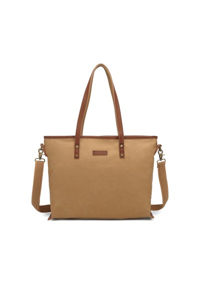 Kanvas Kumaş Kadın Omuz Çantası Smart Bags 1330 Camel