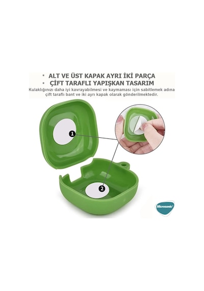 Samsung Galaxy Buds Live İçin Kılıf Cartoon Figürlü Silikon Crtn-fgr-hl-kty Buds Live İle Uyumlu Kılıf - Beyaz - Altın