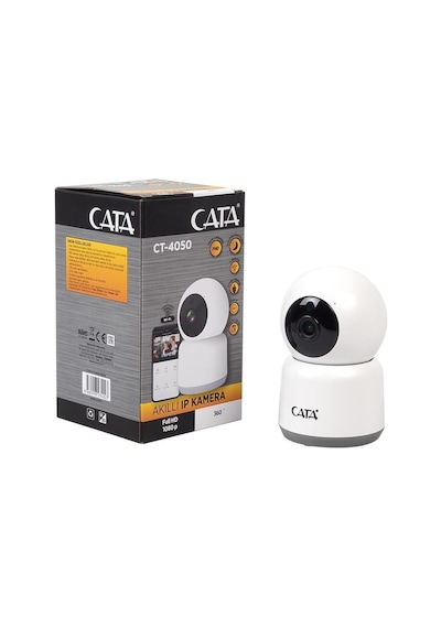 Cata Ct-4050 Kablosuz Akıllı Güvenlik Kamerası - Full Hd 1080p, Gece Görüşlü, 2 Yönlü Ses, Hare