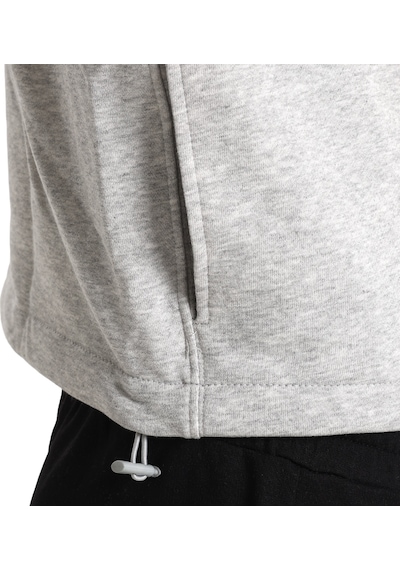 Sportive Cleo Zip Neck Kadın Gri Günlük Stil Sweatshirt 26yk0006-kml