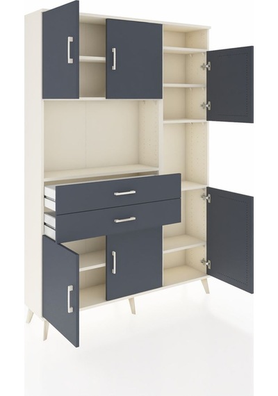 Arges Dolap 9 Raflı 2 Çekmeceli 6 Kapaklı 132x30x195 Aytaşı-antrasit/antrasit Antrasıt/antrasıt Arges Dolap 9 Raflı 2 Çekmeceli 6 Kapaklı 132x30x195 Aytaşı-antrasit/antrasit Antrasıt/antrasıt