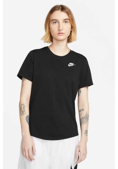 Nike Nsw Club Ss Tee Pamuklu Kadın Tişört Beyaz Dx7902 Siyah- Beyaz