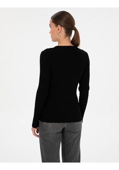 Pierre Cardin Kadın Siyah Kazak /triko 50317072-vr046 Siyah