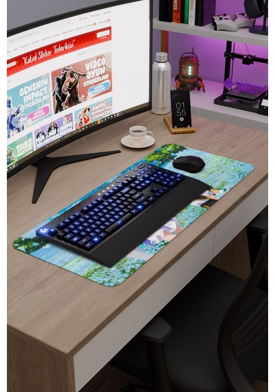 Re Zero Kaymaz Dikişli Kauçuk Oyuncu Mousepad V3 - 70x30 Xl Gaming Mouse Pad Fare Altlığı