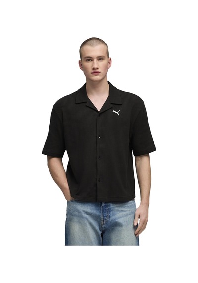 Puma Wardrobe Essentials Erkek Siyah Günlük Stil Gömlek 63436301