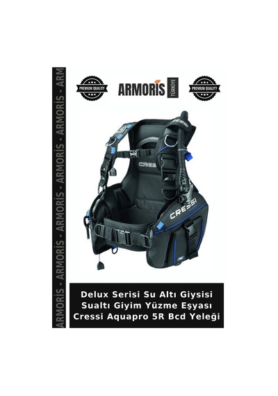 Delux Serisi Su Altı Giysisi Sualtı Giyim Yüzme Eşyası Cressi Aquapro 5r Bcd Yeleği Çok Renkli